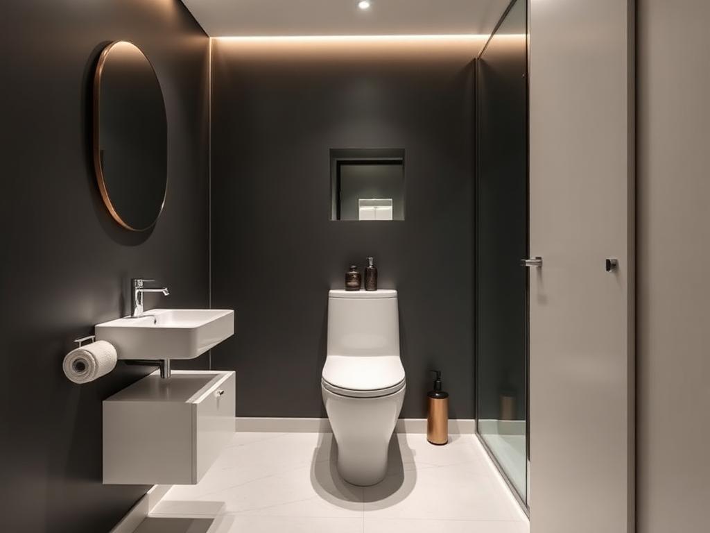 Toiletruimte renovatie met strakke tegels door KEI Bouw
